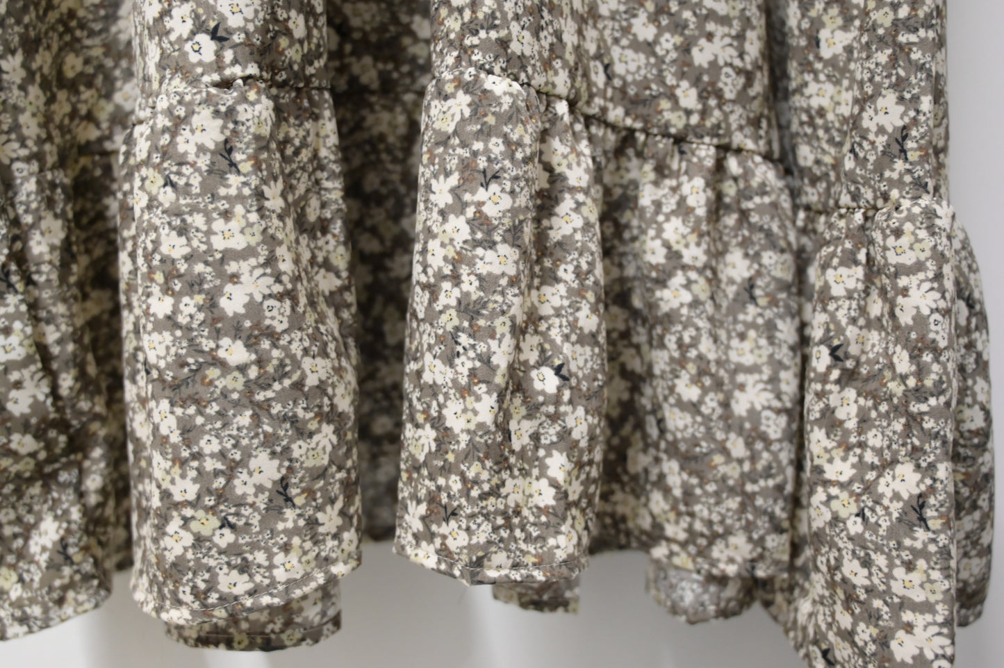 秋冬· 針織布料拼碎花寬鬆長裙 2色入 1W61118