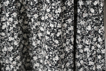 秋冬· 針織布料拼碎花寬鬆長裙 2色入 1W61118