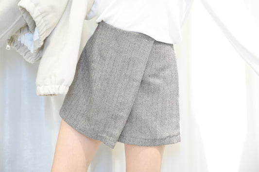 秋冬・人字紋假裙褲 1W61152