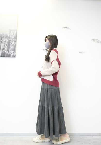 秋冬・學院風菱形格仔冷衫 2色入 1W61204