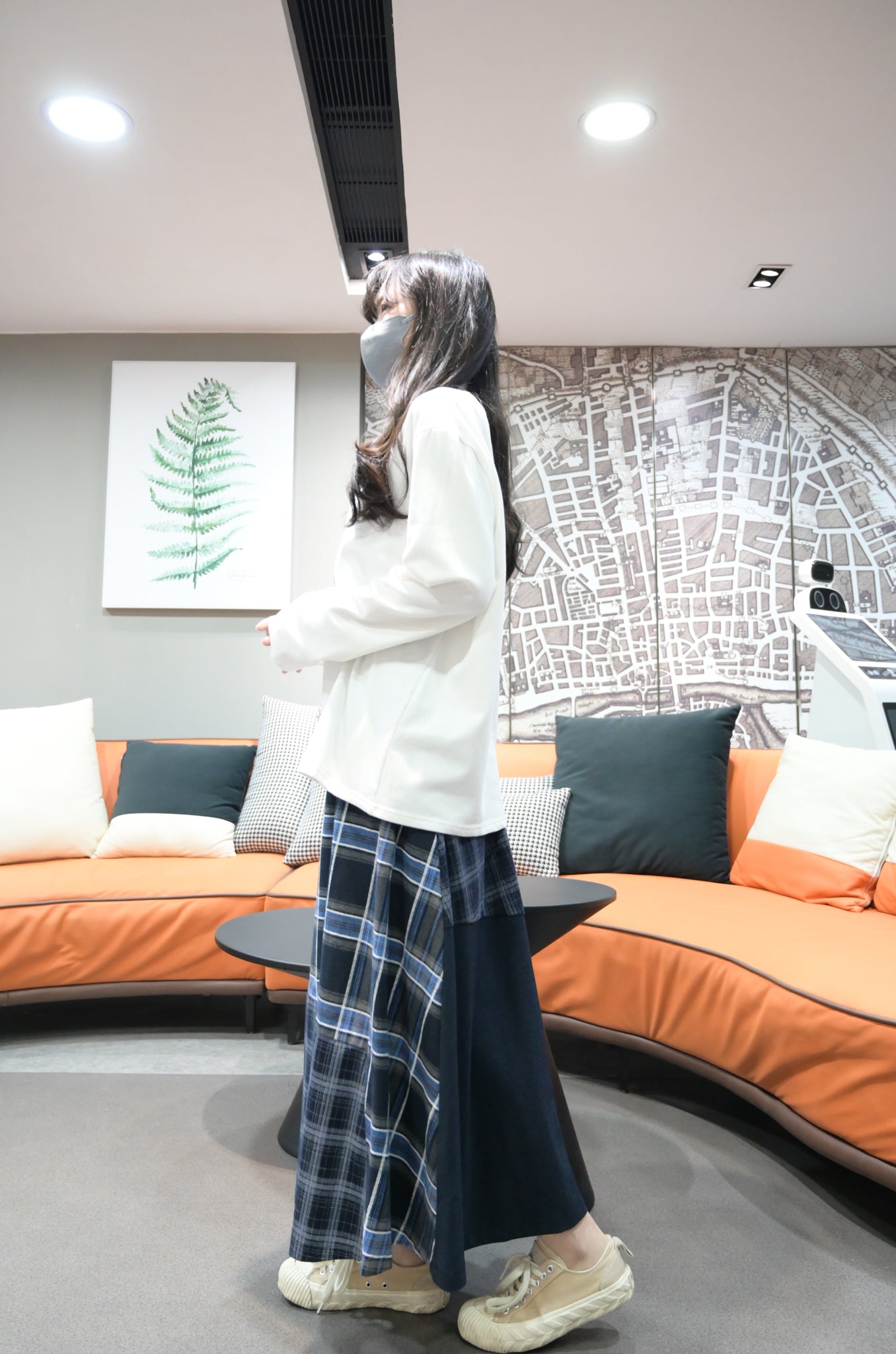 秋冬・狗仔印花薄抓毛上衣 2色入 1W51203