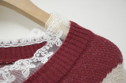 秋冬・學院風菱形格仔冷衫 2色入 1W61204