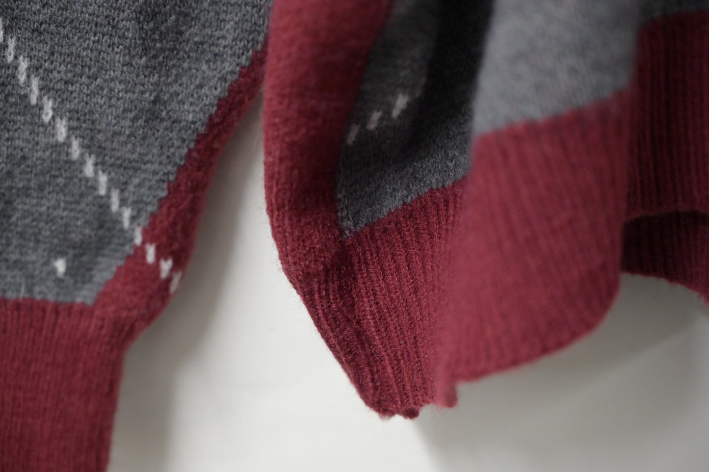 秋冬・學院風菱形格仔冷衫 2色入 1W61204