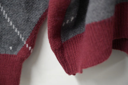 秋冬・學院風菱形格仔冷衫 2色入 1W61204