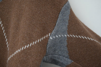 秋冬・學院風菱形格仔冷衫 2色入 1W61204