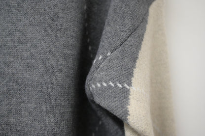 秋冬・學院風菱形格仔冷衫 2色入 1W61204