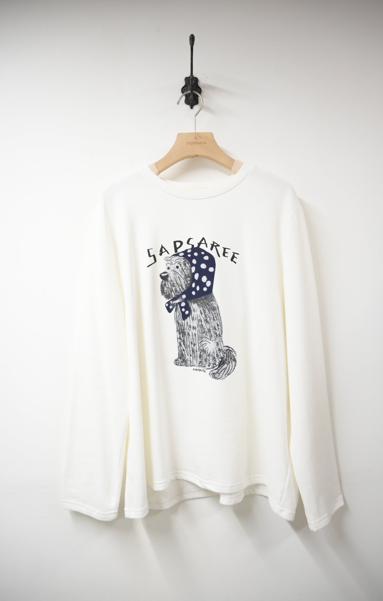 秋冬・狗仔印花薄抓毛上衣 2色入 1W51203