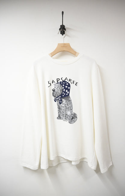 秋冬・狗仔印花薄抓毛上衣 2色入 1W51203