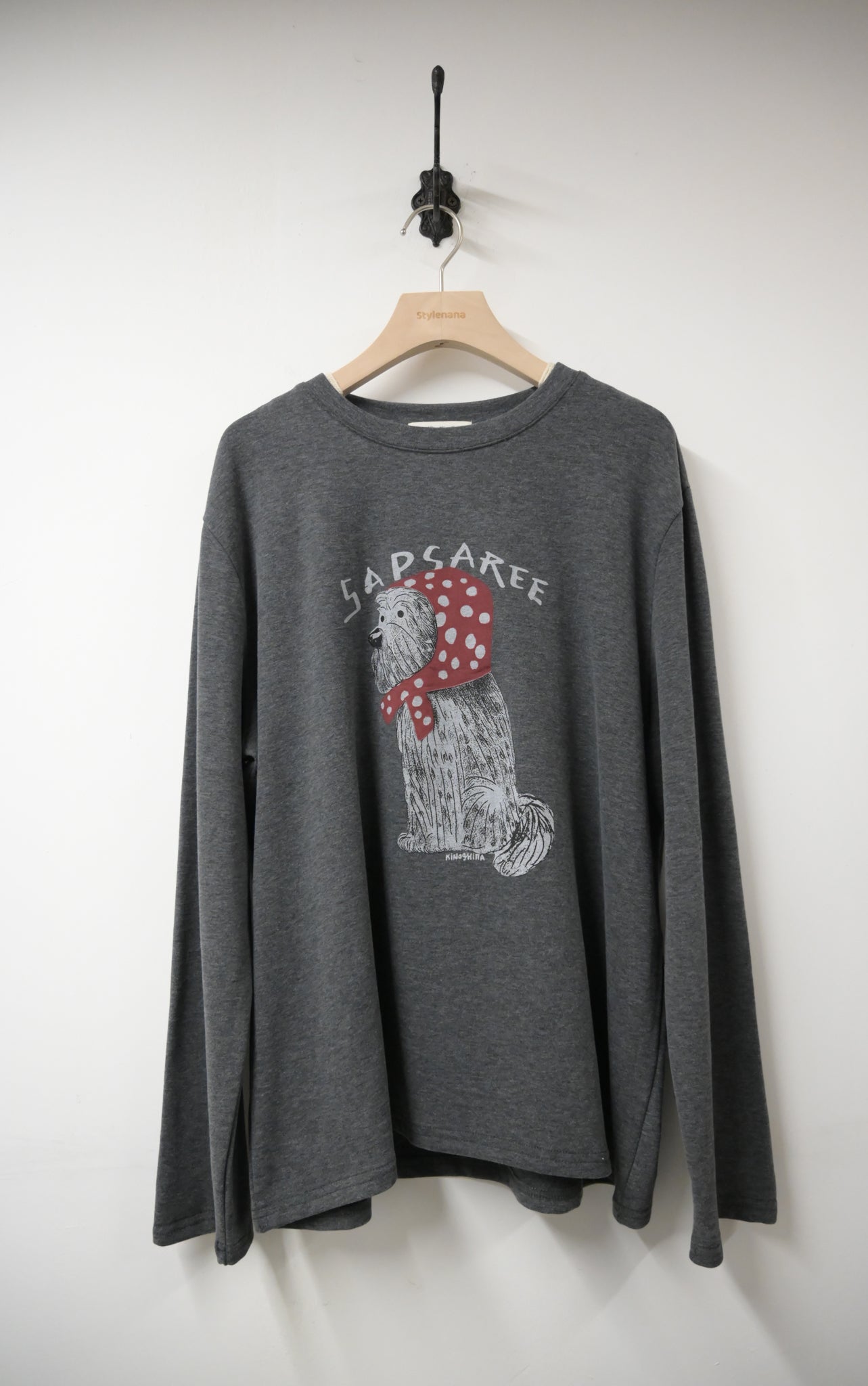 秋冬・狗仔印花薄抓毛上衣 2色入 1W51203