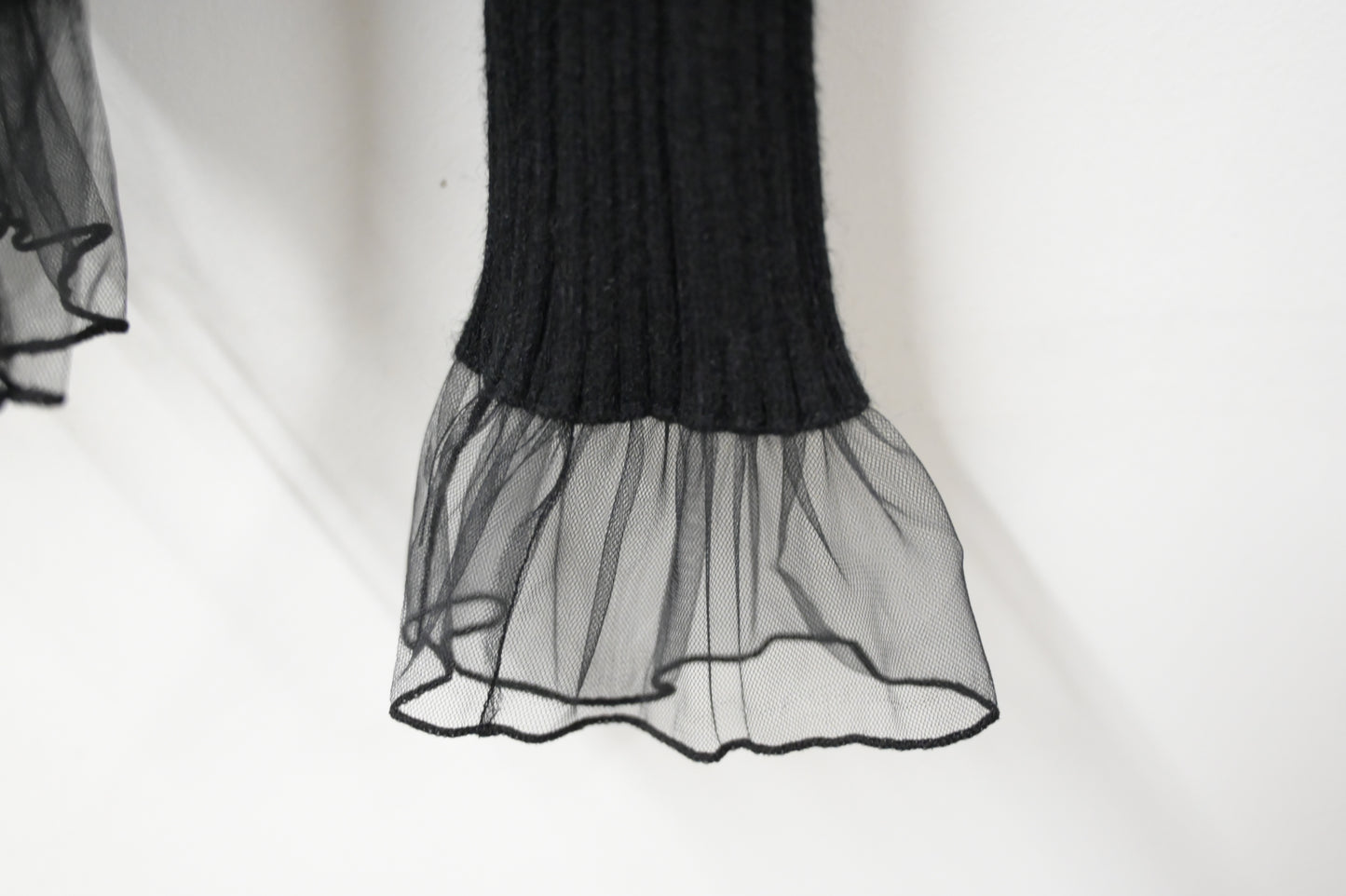 秋冬・坑紋針織透視邊上衣 3色入 1W61205