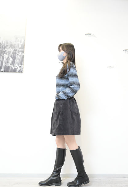 秋冬・絲絨加絨全橡筋短裙 2色入 1W61218