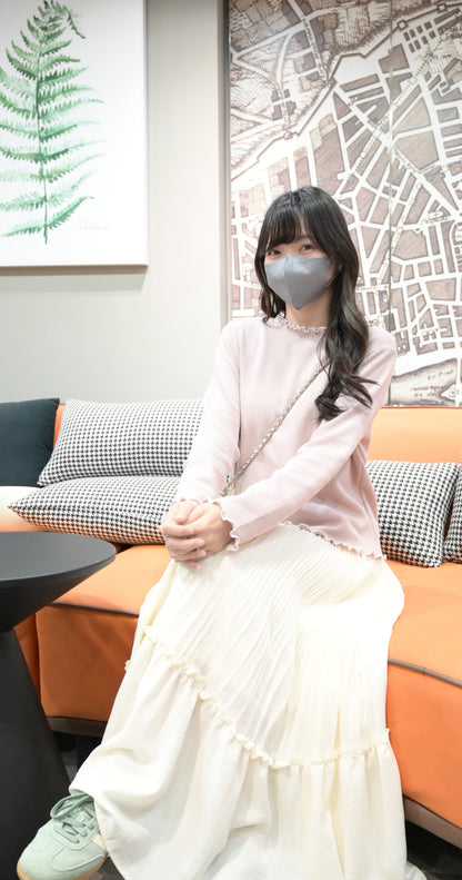 秋冬・窩夫Ruffles上衣 2色入 1W51213