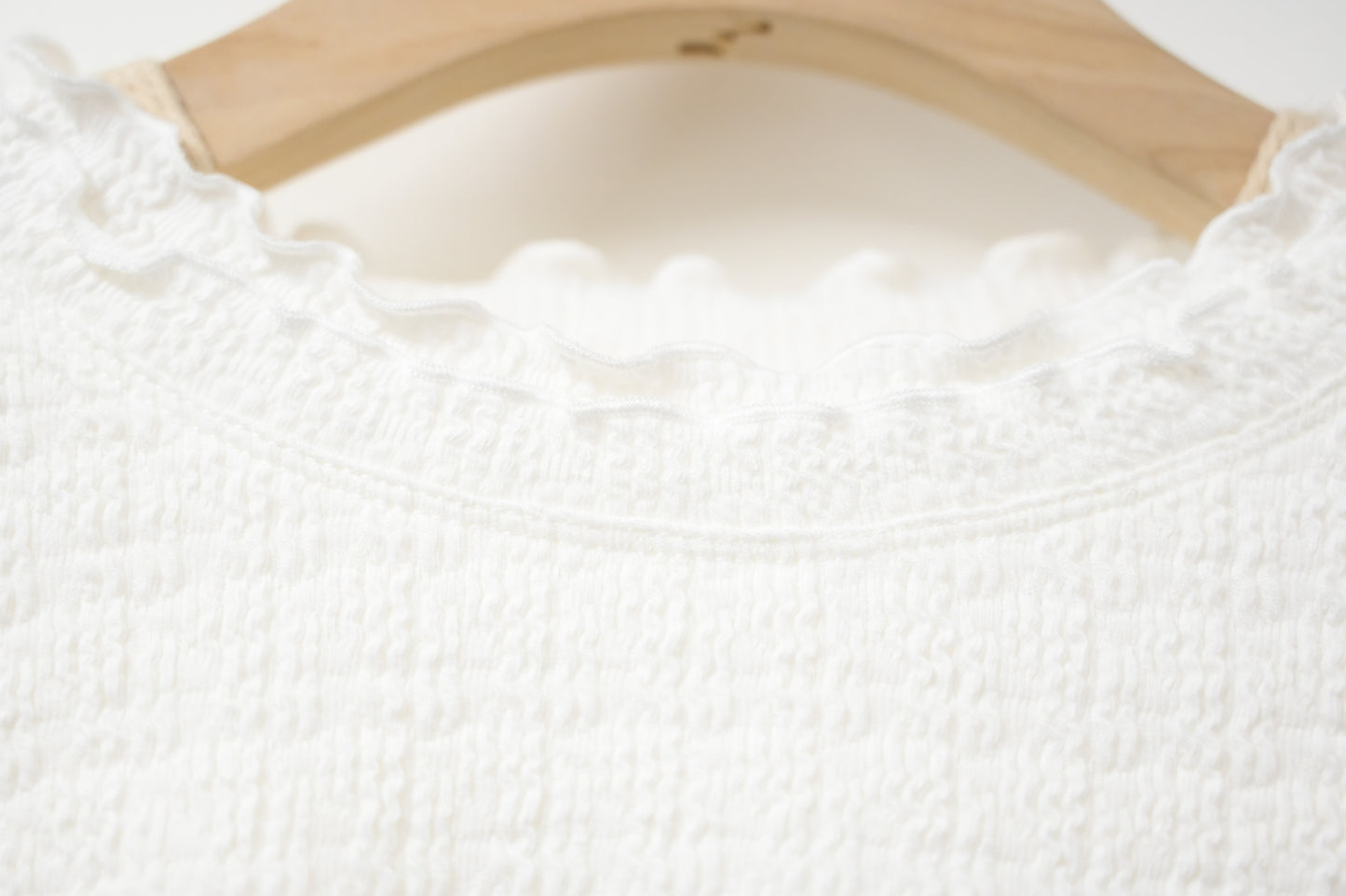 秋冬・馬卡龍橫間木耳邊上衣 2色入 1W51226