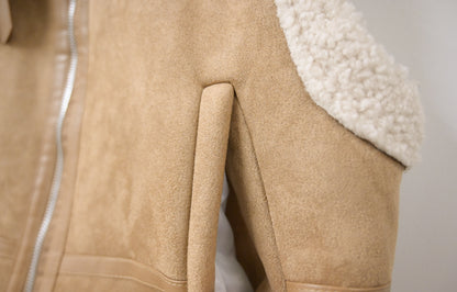 秋冬・麂皮羊羔毛無袖外套 2色入 1W61229