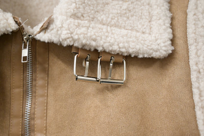 秋冬・麂皮羊羔毛無袖外套 2色入 1W61229