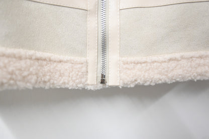 秋冬・麂皮羊羔毛無袖外套 2色入 1W61229