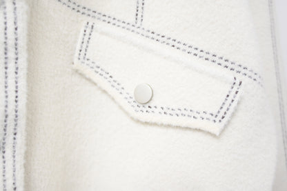 秋冬·明線啪鈕密針織反領外套 2色入
1W61119