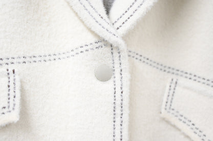 秋冬·明線啪鈕密針織反領外套 2色入
1W61119