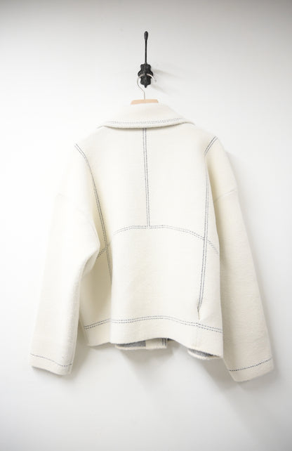 秋冬·明線啪鈕密針織反領外套 2色入
1W61119