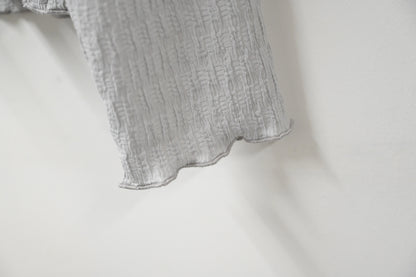 秋冬・免熨皺皺薄長袖 3色入 1W51234