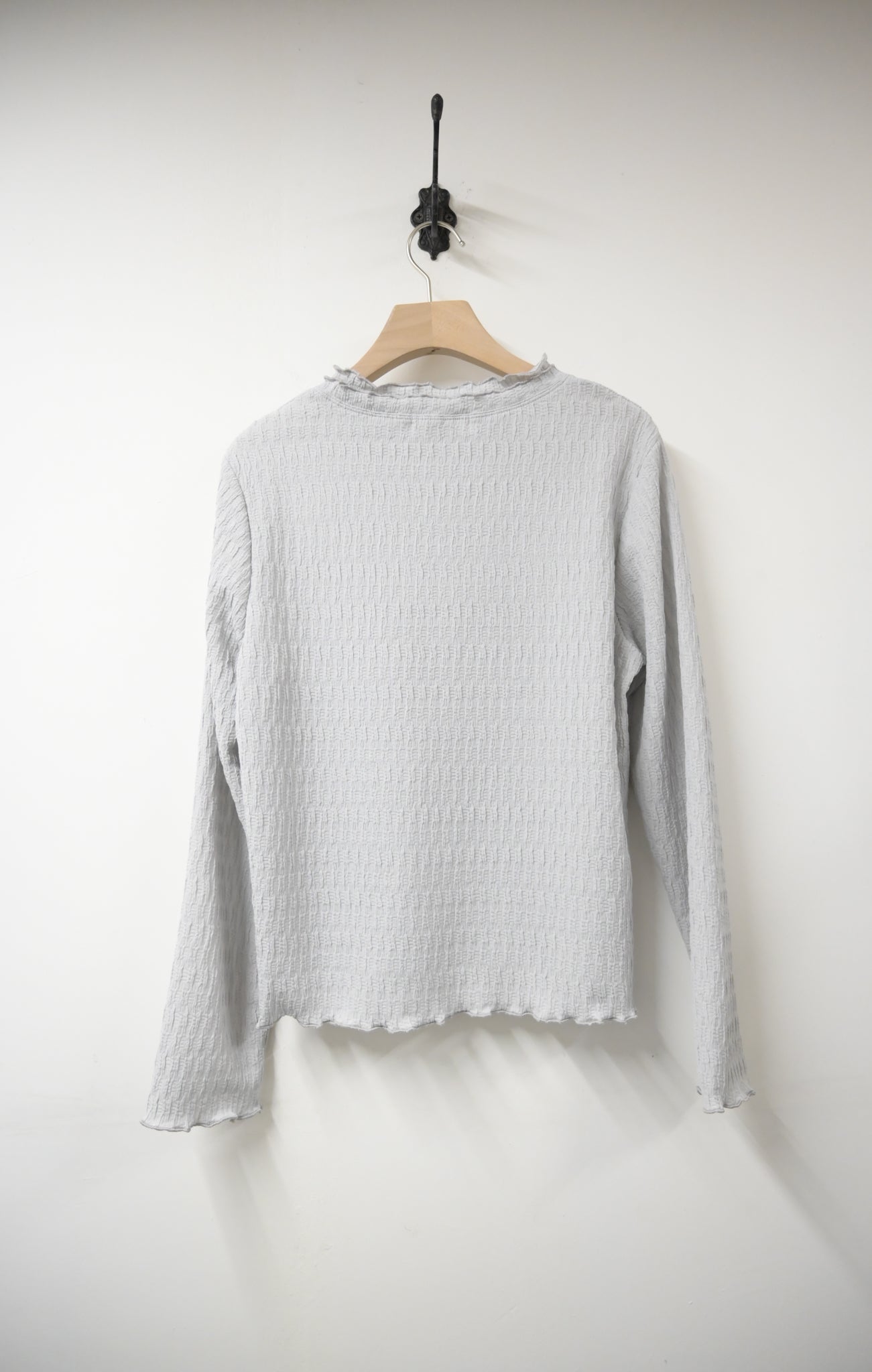 秋冬・免熨皺皺薄長袖 3色入 1W51234