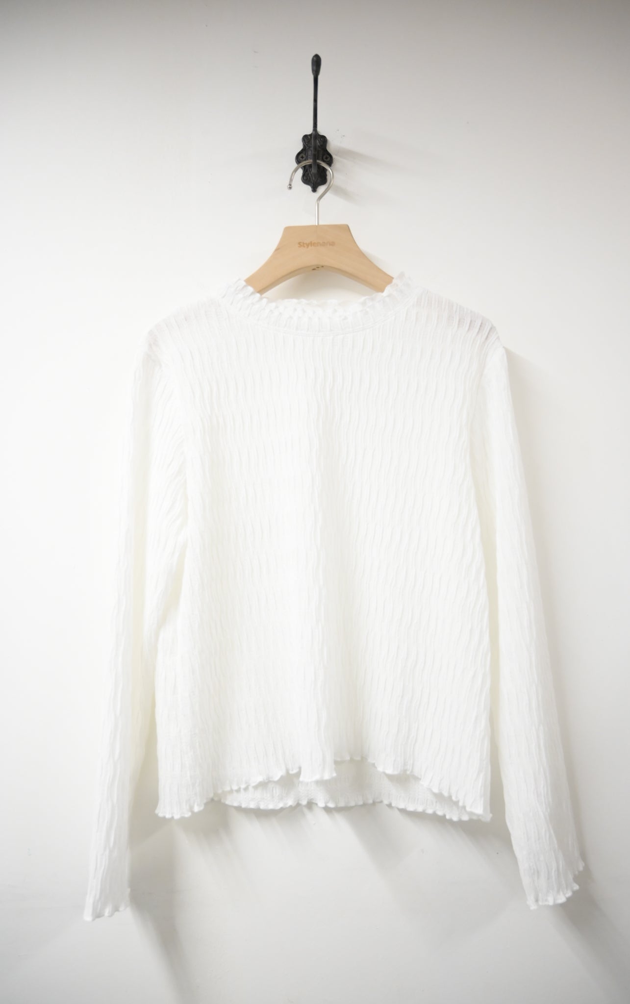 秋冬・免熨皺皺薄長袖 3色入 1W51234