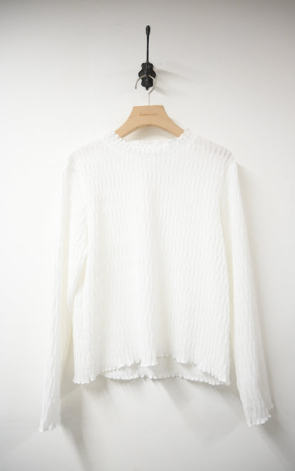 秋冬・免熨皺皺薄長袖 3色入 1W51234