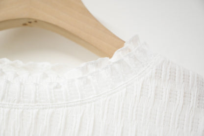 秋冬・免熨皺皺薄長袖 3色入 1W51234