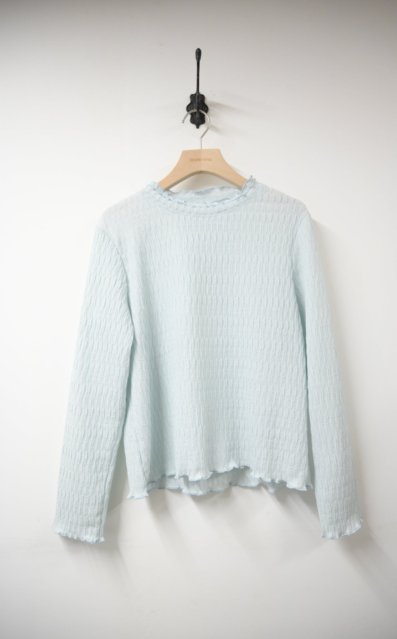 秋冬・免熨皺皺薄長袖 3色入 1W51234