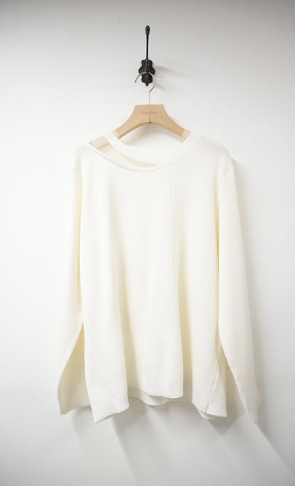 秋冬・透視波點針織上衣 2色入 1W61233