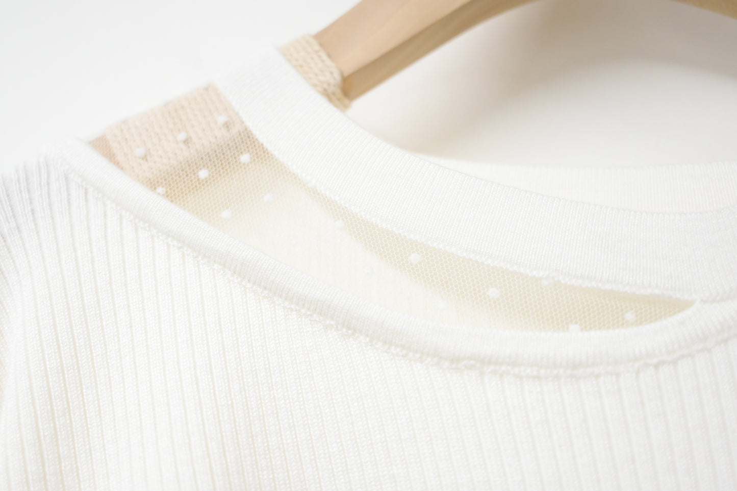 秋冬・透視波點針織上衣 2色入 1W61233