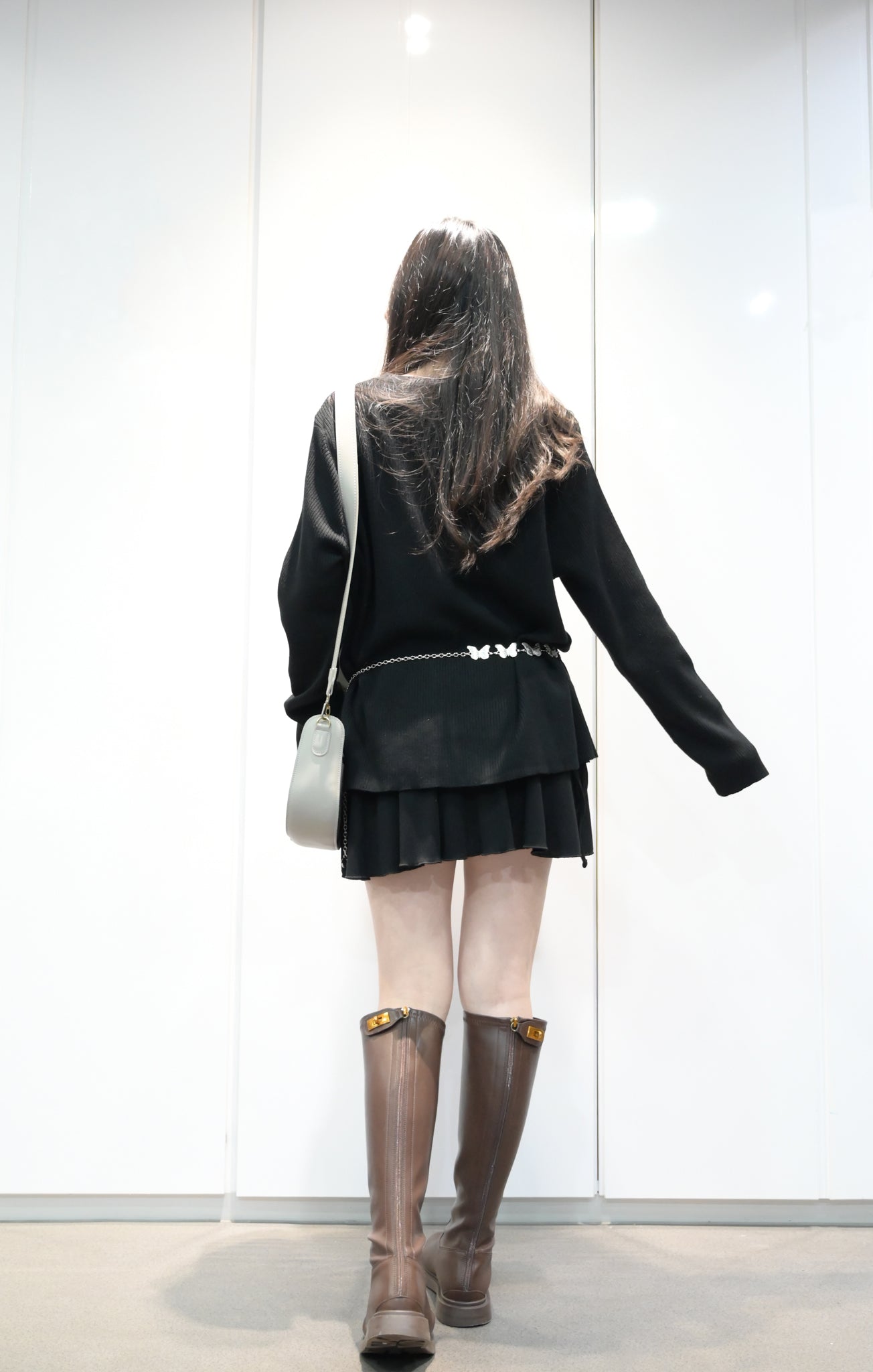 秋冬・透視波點針織上衣 2色入 1W61233