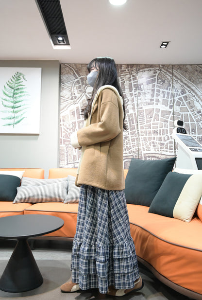 秋冬・免熨皺皺薄長袖 3色入 1W51234