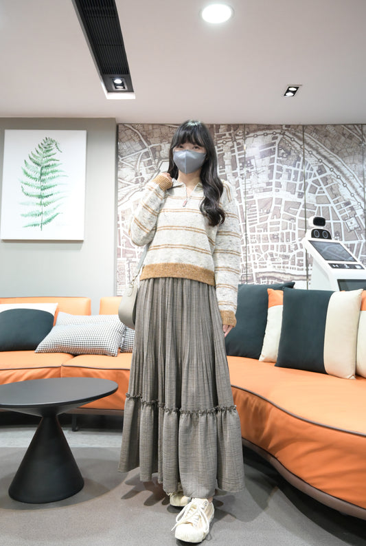 秋冬・混色毛線拉鍊冷衫 2色入 1W61238