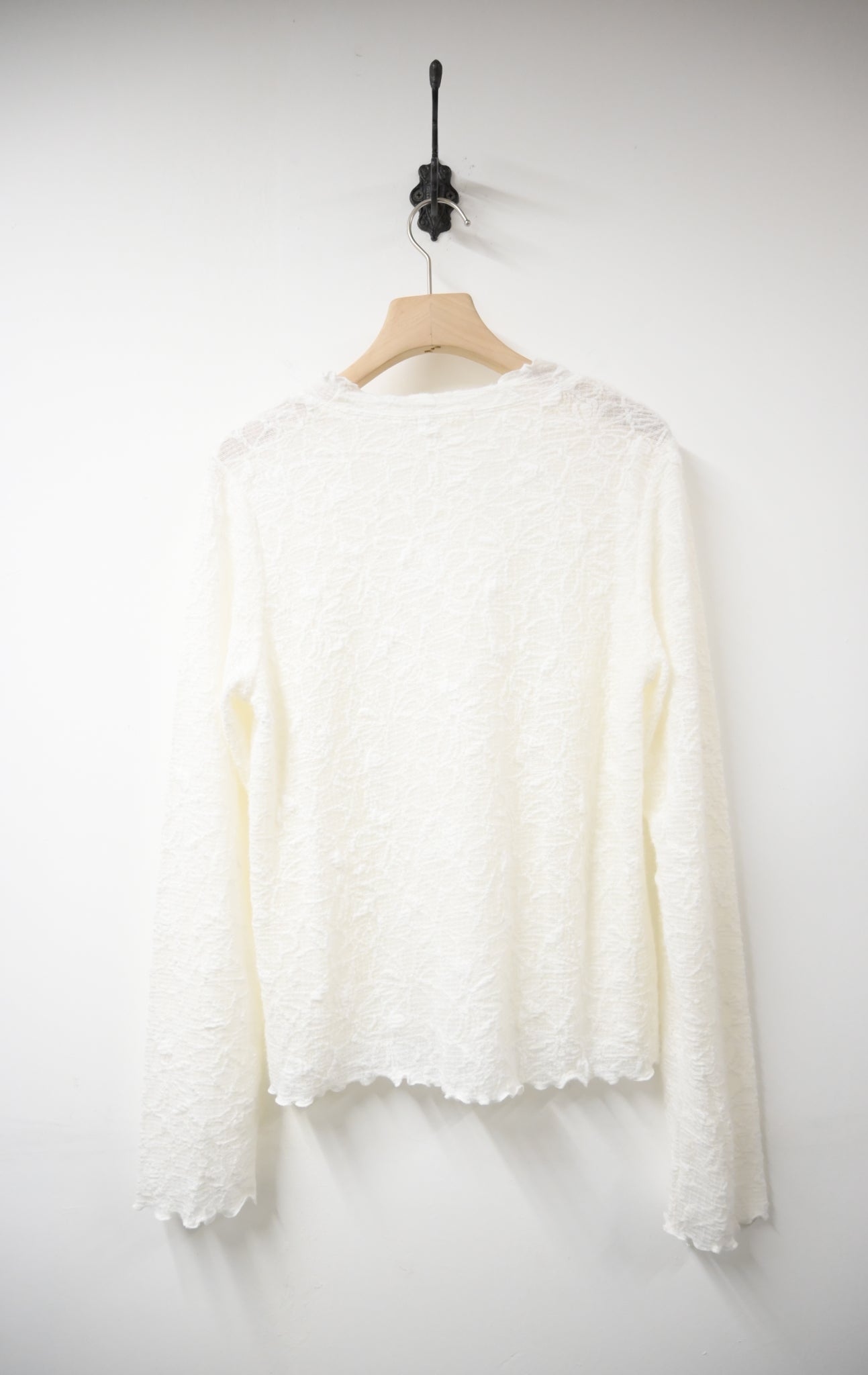 秋冬・暗紋花花超彈布料上衣 2色入 1W11235