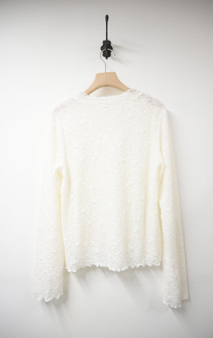 秋冬・暗紋花花超彈布料上衣 2色入 1W11235