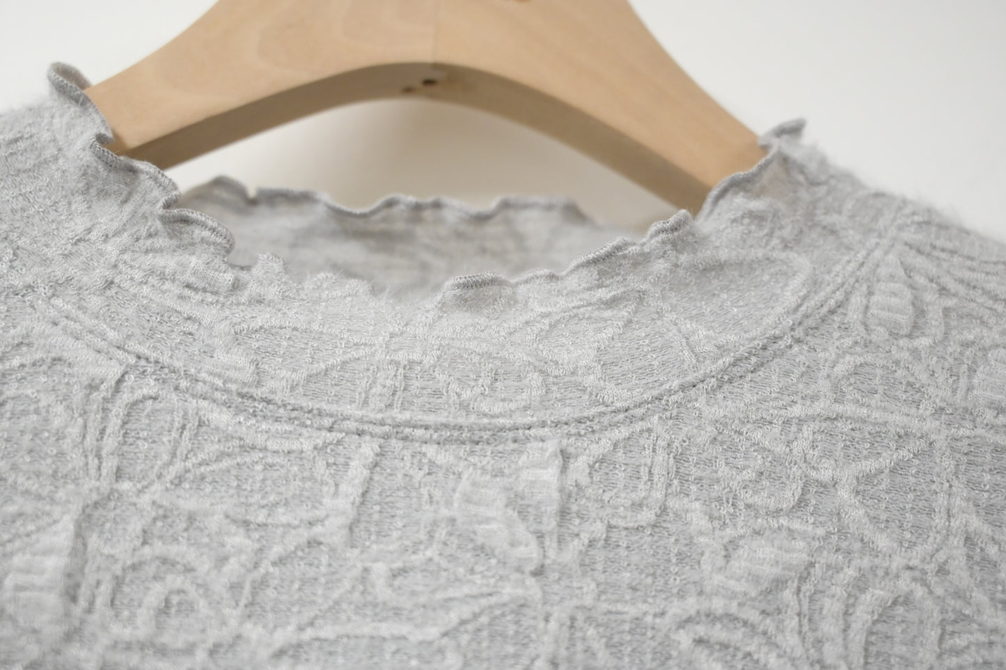 秋冬・暗紋花花超彈布料上衣 2色入 1W11235