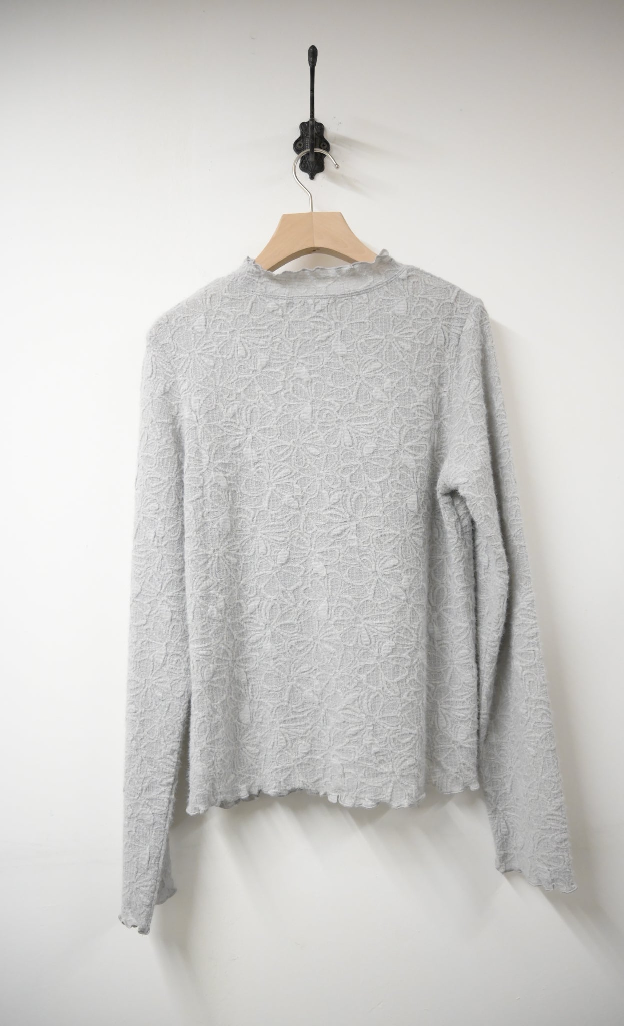 秋冬・暗紋花花超彈布料上衣 2色入 1W11235