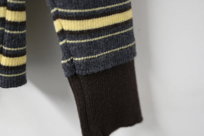 秋冬・超彈條紋撞色線針線上衣  2色入 1W61236