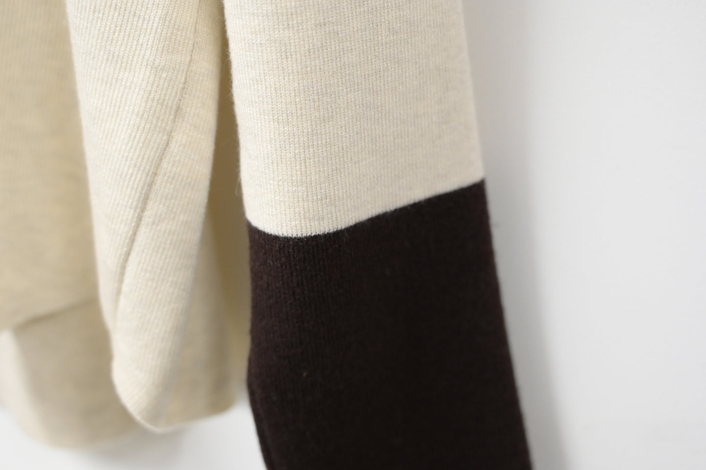 秋冬・撞色超親膚彈性針織衫 2色入  1W61237