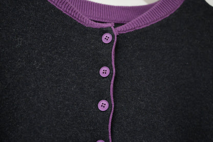 秋冬・撞色超親膚彈性針織衫 2色入  1W61237