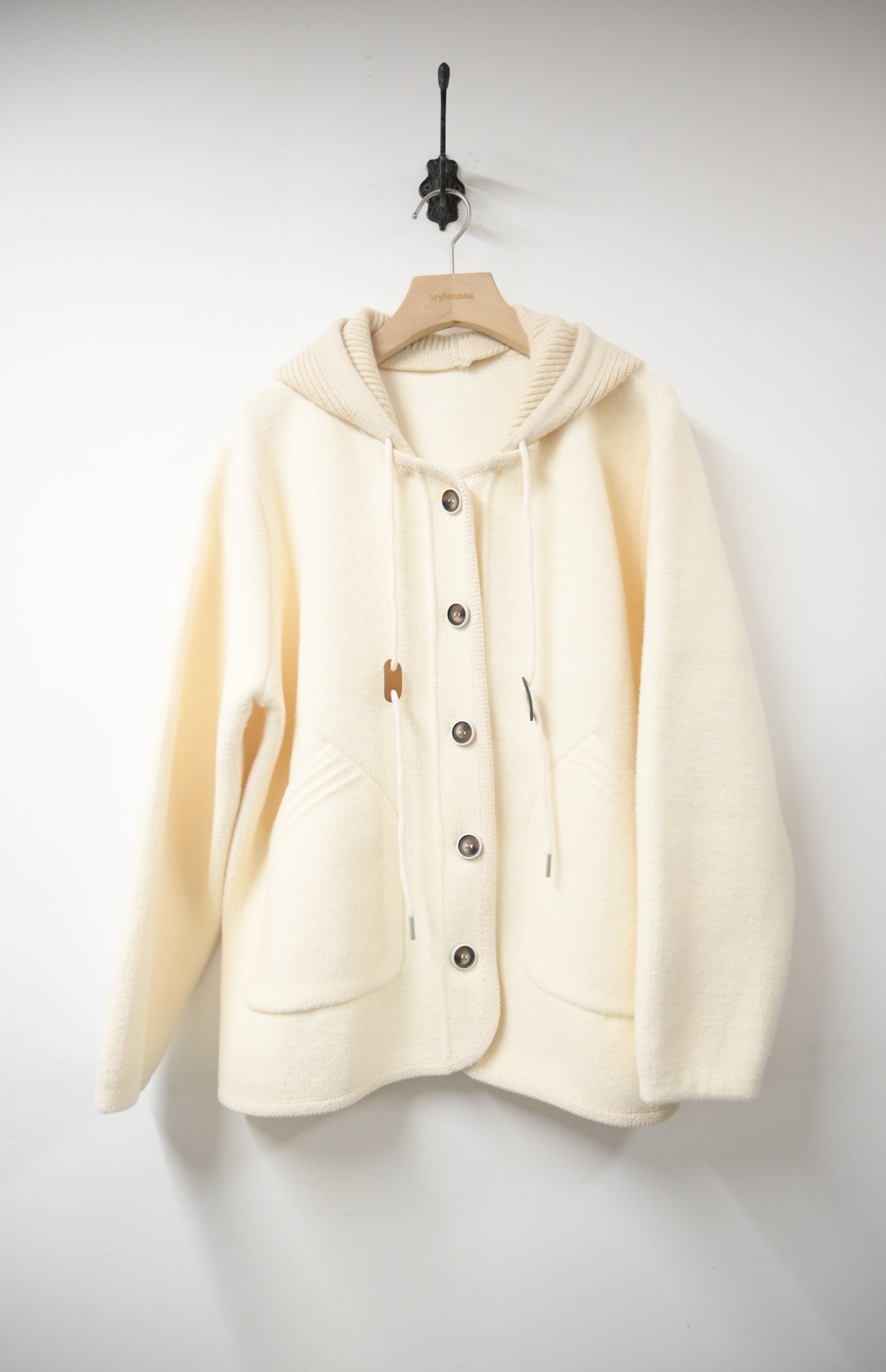 秋冬・可拆帽超幼針織減齡外套 2色入 1W61241