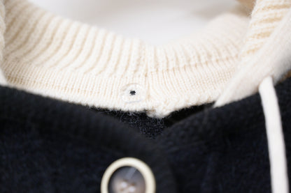 秋冬・可拆帽超幼針織減齡外套 2色入 1W61241