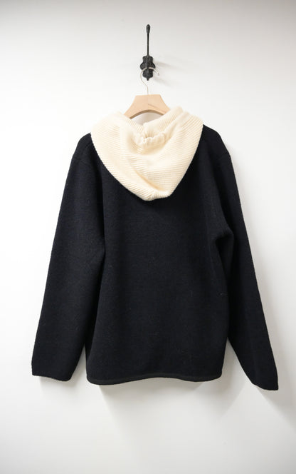 秋冬・可拆帽超幼針織減齡外套 2色入 1W61241