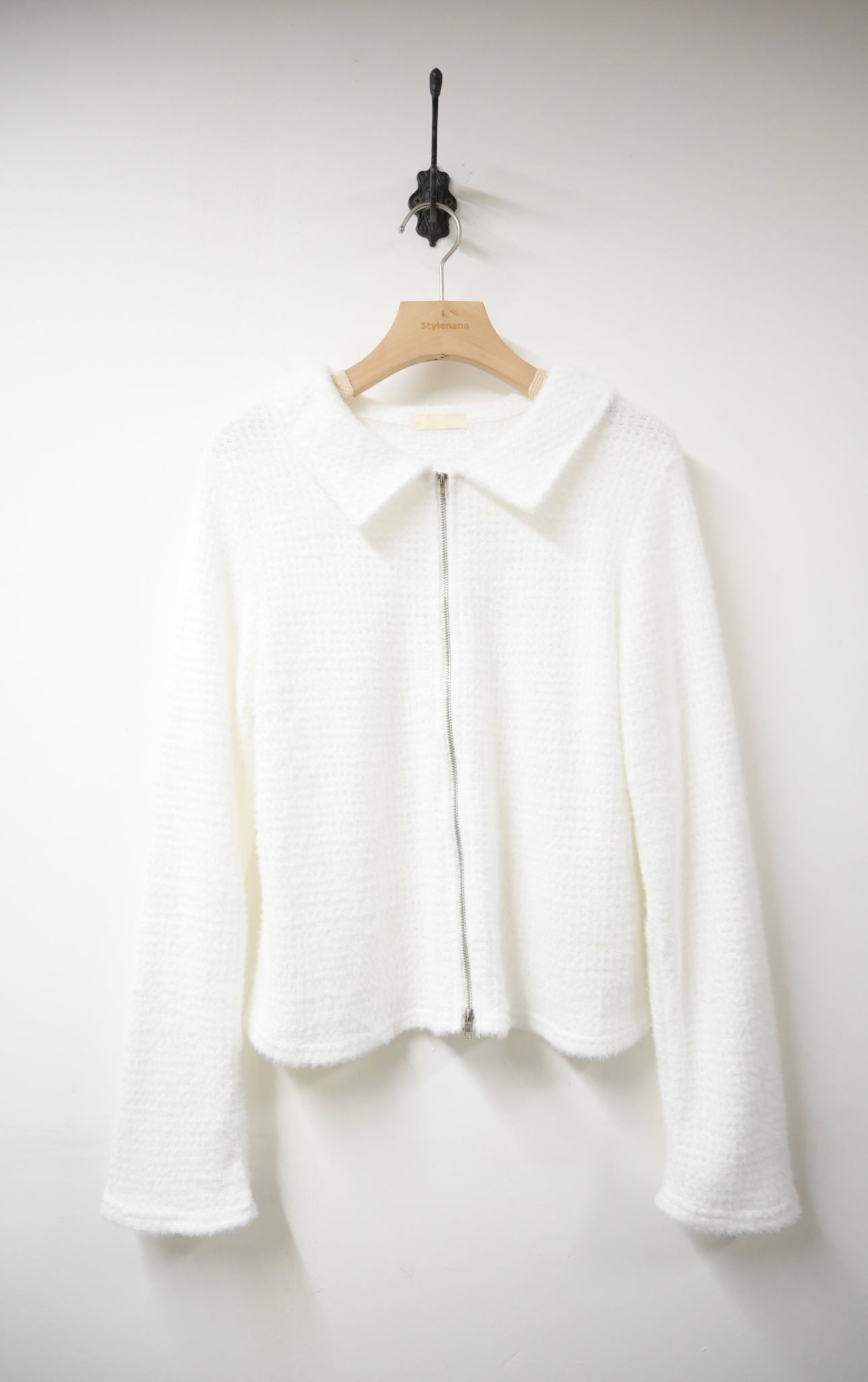 秋冬・反領雙拉鍊毛毛外套仔 2色入 1W10101