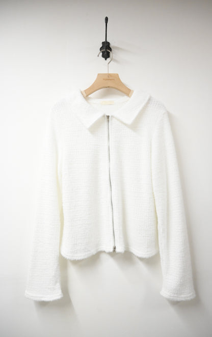 秋冬・反領雙拉鍊毛毛外套仔 2色入 1W10101