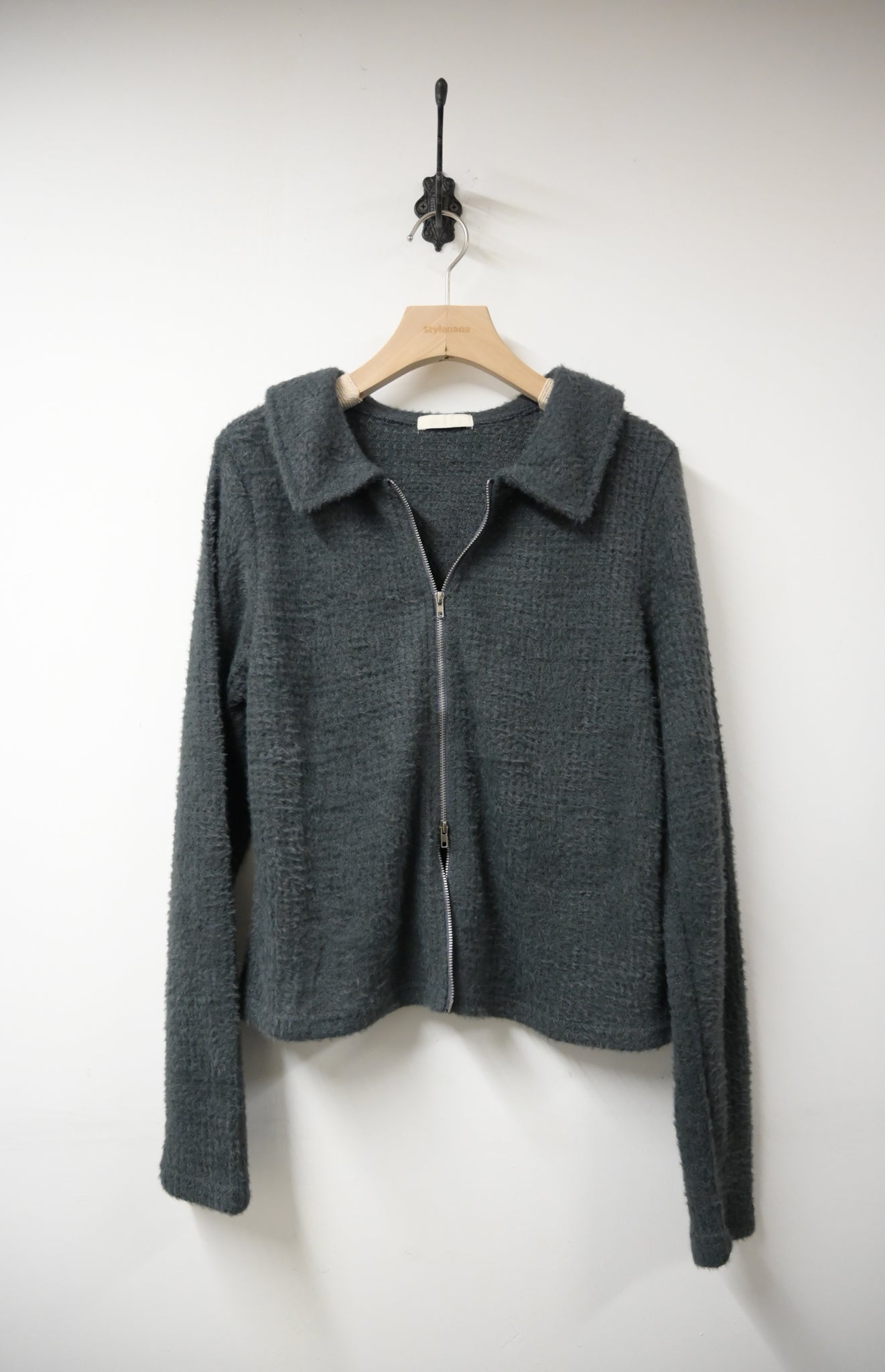 秋冬・反領雙拉鍊毛毛外套仔 2色入 1W10101