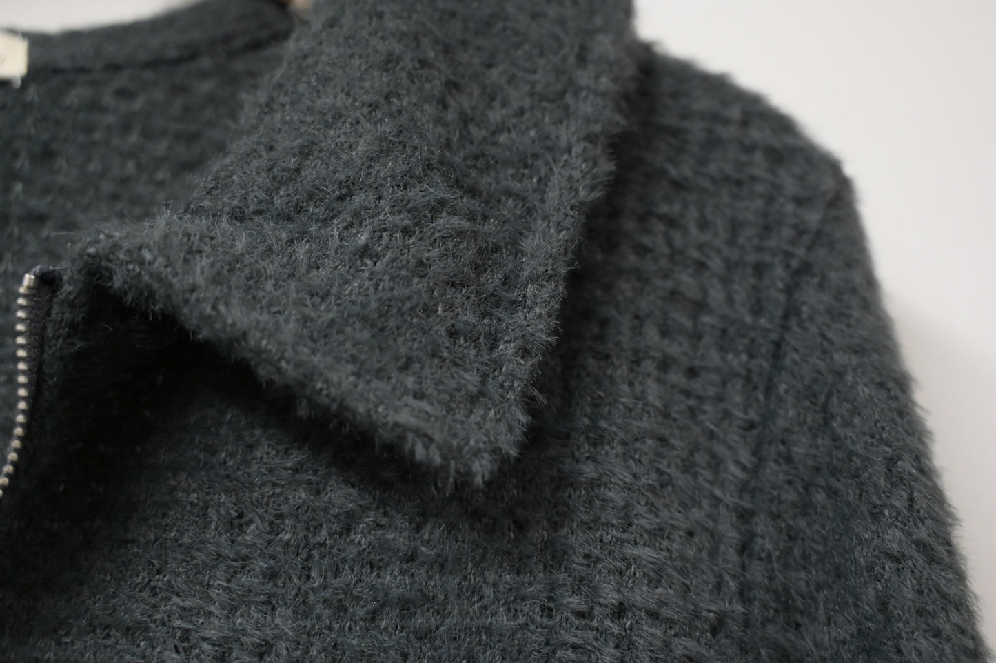 秋冬・反領雙拉鍊毛毛外套仔 2色入 1W10101