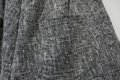 秋冬・小香風金鈕混色棉麻短褲 2色入 1W00108