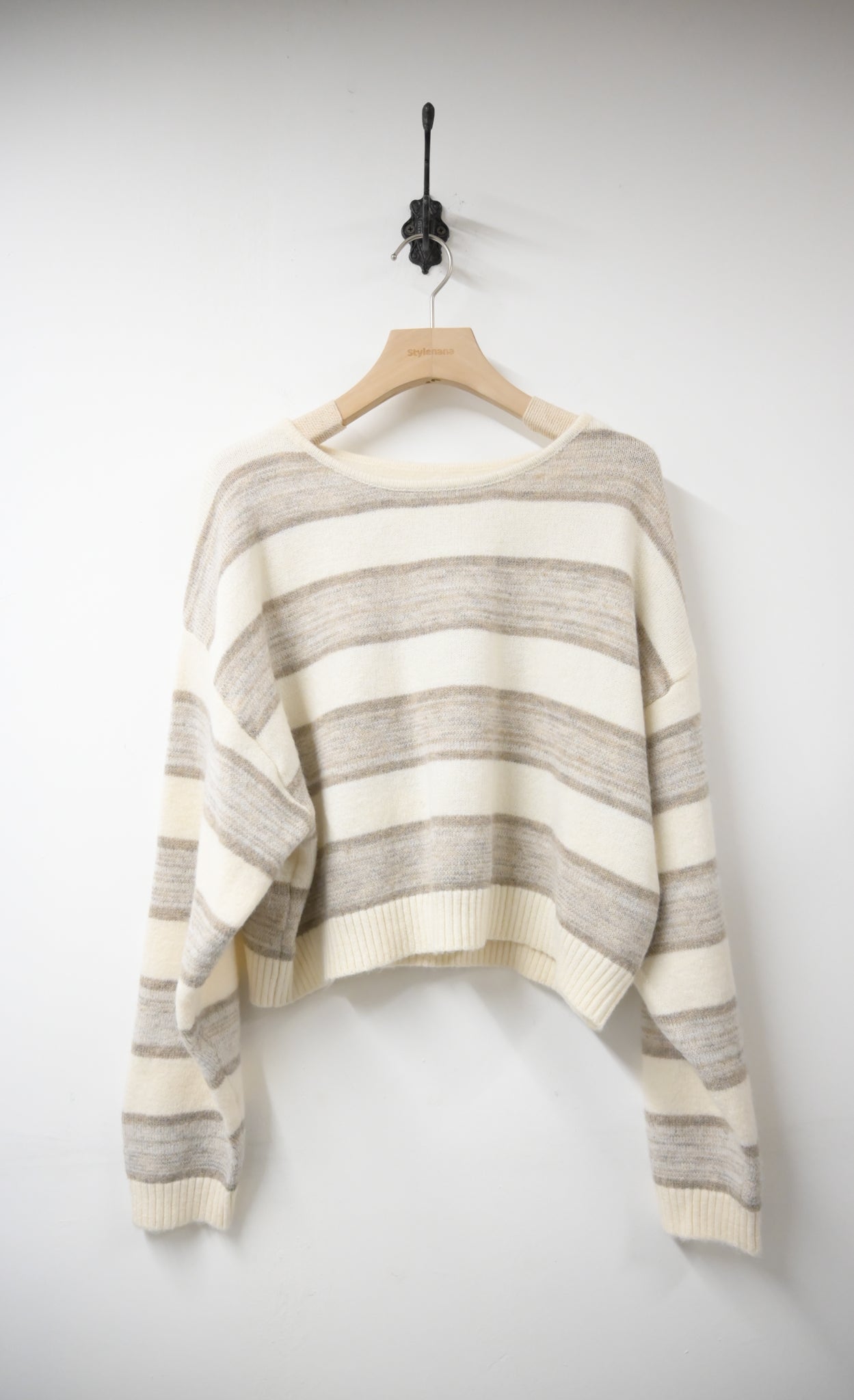 秋冬・軟熟親膚橫間針織衫 2色入 1W60110